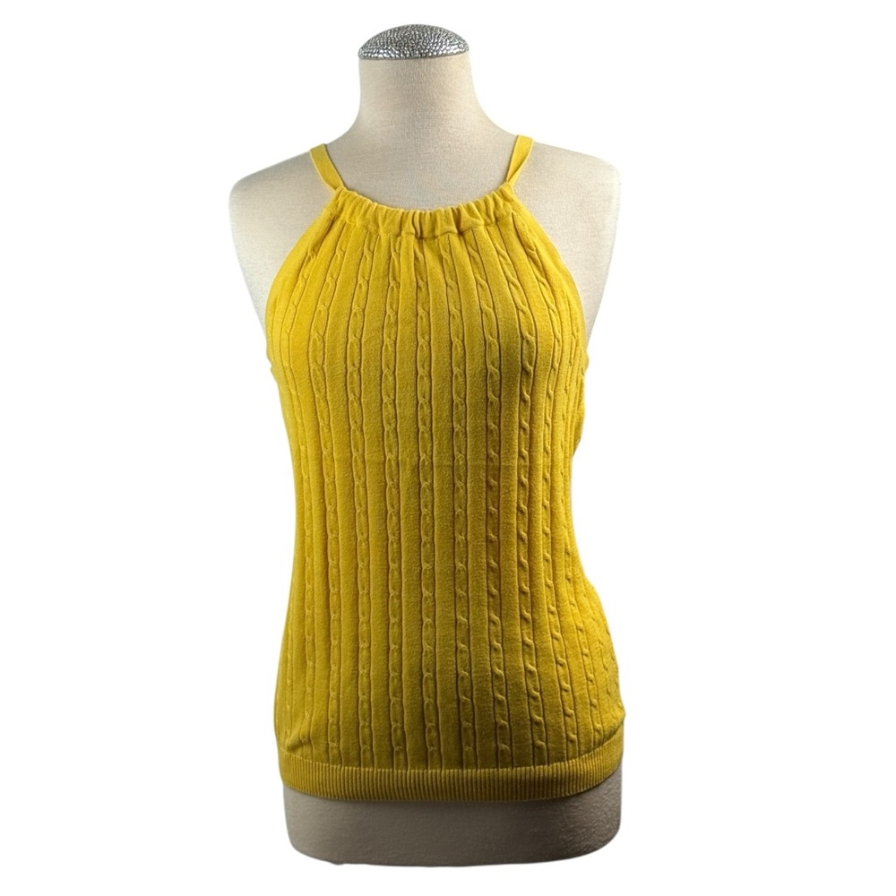 Old Navy Ribbed Tank Sweater Yellow/Gold Size M